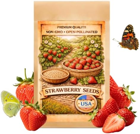 Strawberry Seeds for Planting Outdoor, Heirloom Seed, High Germination, Red by Unknown
