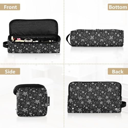 Hair Tools Travel Bag with Heat Resistant Mat Detachable 2-in-1 Curling Iron Travel Case Hot Tools Organizer for Straightener Flat Iron Black Stars - Image 5