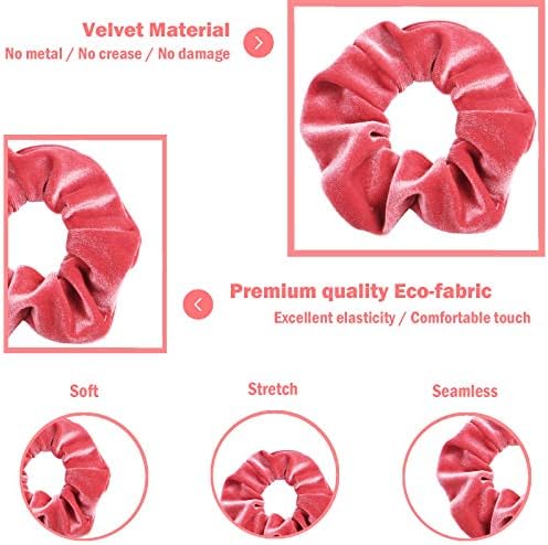 IVARYSS Scrunchies for Girls, 12 Pcs Velvet Scrunchies for Hair, Soft Ponytail Holder, Cute Colors Elastic Hair Bands for Teens and Women - Image 2