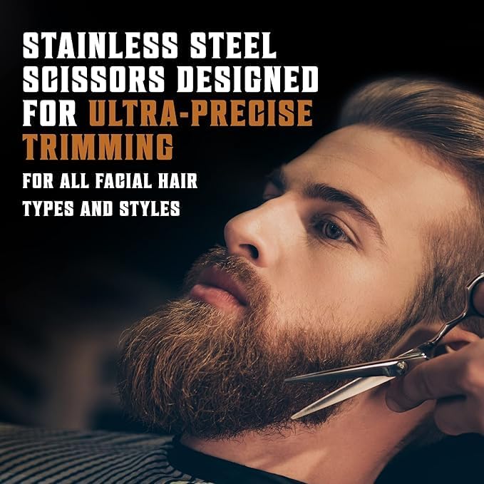 Viking Revolution Beard Comb and Beard Brush Set with Velvet Pouch - Image 5