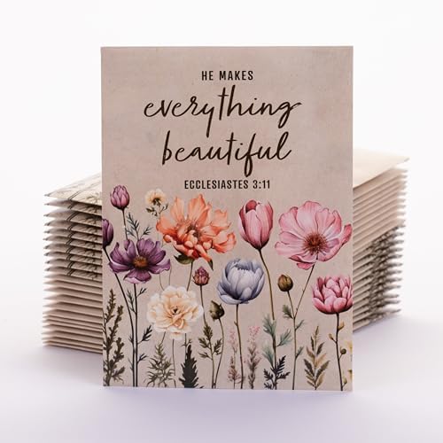 He Makes Everything Beautiful - Pollinator Wildflower Mix Seed Packets - 25 Seed Packs - Perfect Eco-Friendly Gift for Gardeners & Friends - Non GMO Seeds - Image 6