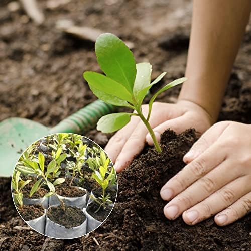 GREANER 100pcs Biodegradable Nursery Bags, 9 x 9inch Seed Planting Bags, Planting Seed Starting Pots Pouches, Standable Pouch for Potato, Flower, Tomato Plant Starts - Image 5