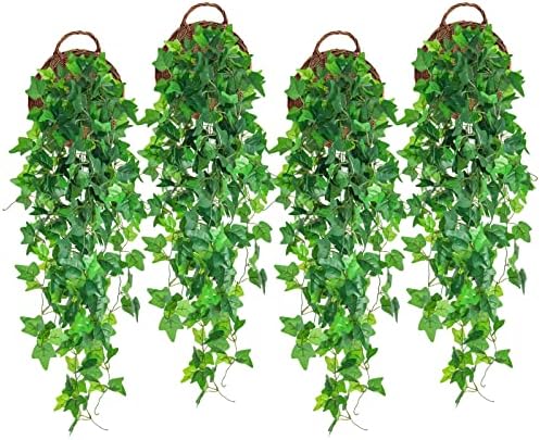 RECUTMS Fake Vines Artificial Hanging Ivy Vines Plants for Room Decor 4Pcs by RECUTMS