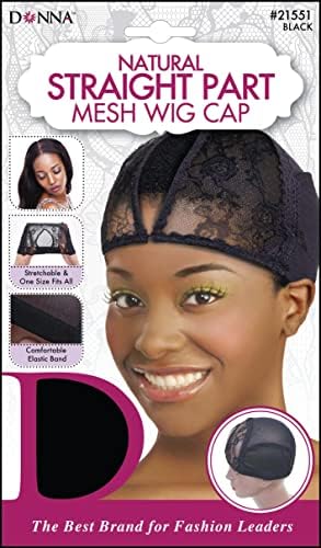 DONNA Natural Straight Part Mesh U Part Wig Cap - Premium Hair Accessories, Breathable Wig Cap Design, Ideal Hair Bonnet for Sleeping, Enhances Comfort and Style, Perfect Fit 1PC by DONNA