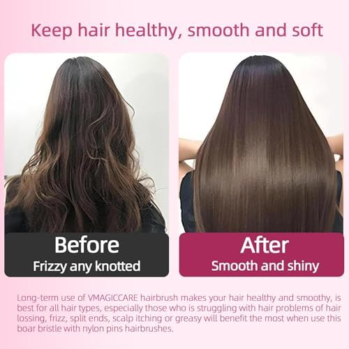 Detangling Hair Brush for Wet & Dry Hair (Purple) - Image 6