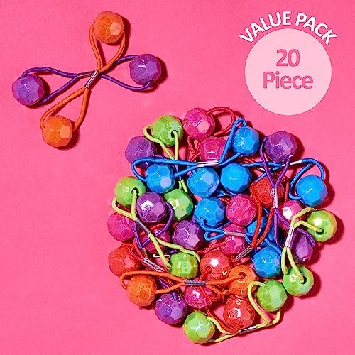 20pc Ponytailers Ponytail Balls Hair Elastics, 18mm Round-Value Pack Fun - Image 6