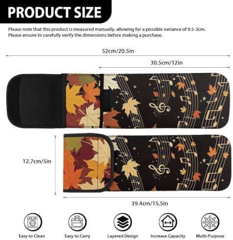 Flashideas Thanksgiving Maple Leaf Curling Iron Holder Heat Resistant Neoprene Curling Iron Cover Bag with Pocket Curling Iron Organizers and Storage for Hair Straightener, Curling Iron, Flat Iron - Image 6