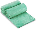 JML Extra Large Microfiber Bath Sheets Towels, 2 Pack, 35" x 70", Green by JML