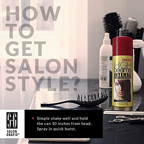 High Beams Intense Spray-On Hair Color -Burgandy - 2.7 Oz - Add Temporary Color Highlight to Your Hair Instantly - Great for Streaking, Tipping or Frosting - Washes out Easily (Pack of 2) - Image 5