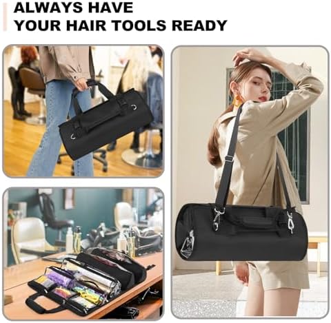 Hairstylist Travel Bag, Roll Up Cosmetology Traveling Case for Supplies - Image 6