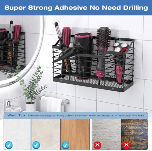 Hair Tool Organizer, Hair Dryer Holder for Hair Styling Tools Storage - Image 5