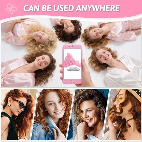 50 Pcs Rollers Hair Curlers Set with 24Pcs Self Grip Hair Rollers 4 Sizes and 24 Pcs Clips for Blowout Look Long Medium Short Thick Hair Volume - Image 7