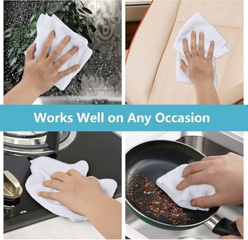 HOMEXCEL 100PK Microfiber Cleaning Cloth, Cleaning Rag for Home, 11.5x11.5 - Image 5