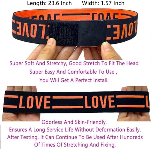 Wig Band (5 Piece Set, Black Orange) Latex and Nylon Elastic Bands for Lace Front Wig, Keeps Wigs In Place, Melts Lace, Lays Edges, Adjustable Size, For Adult Women - Image 3
