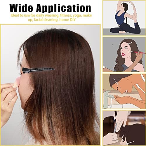 YGDZ Duck Billed Clips, 30pcs 3.5 inch Metal Alligator Hair Clips with Holes, Hair Clips for Styling Sectioning, Hair Coloring, Pin Curl Clips for Hair Roller, Black - Image 7
