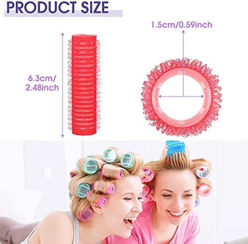 Syhood 36 Pcs Nylon Hair Roller Curler(0.6 x 2.4 Inch,Classic Colors Set) - Image 5
