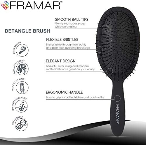 Framar Detangling Brush for Curly Hair, Hair Brushes for Women Detangler - Image 2