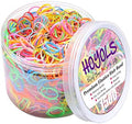 HOYOLS Hair Rubber Bands, 1500 Pcs Colorful Mini Elastic Hair Ties by HOYOLS