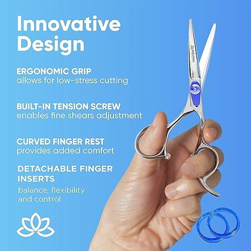 Equinox Razor Edge Series Professional Hair Scissors - 6.5” Premium Japanese Stainless Steel Hair Cutting Scissors, Hair Shears, Hair Razors for Hair Cutting, Barber Accessories & Hair Salon Supplies - Image 3