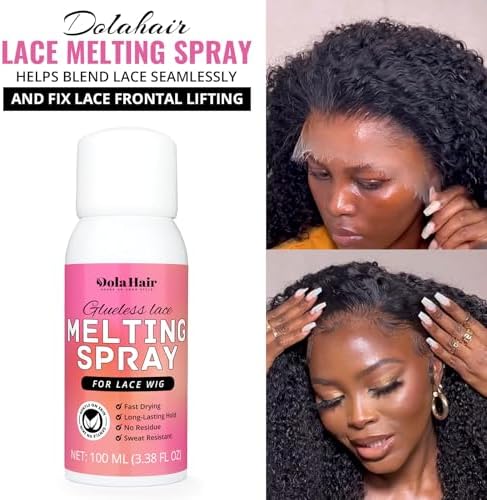 Dolahair Wig Glue Spray for Front Lace Wig Lace Melting Spray for Wigs Melting Spray Lace Bond Spray Lace Glue Kit Wig Install Kit (Melting Spray Kit-100ml) - Image 2