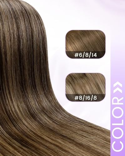 LaaVoo 150g Clip on Hair Extensions for Women Soft Brown Ombre 24 Inch - Image 5