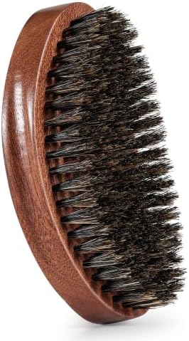 GAINWELL Boar Bristle Beard Brush, Wooden 360 Wave Brush for Men by GAINWELL