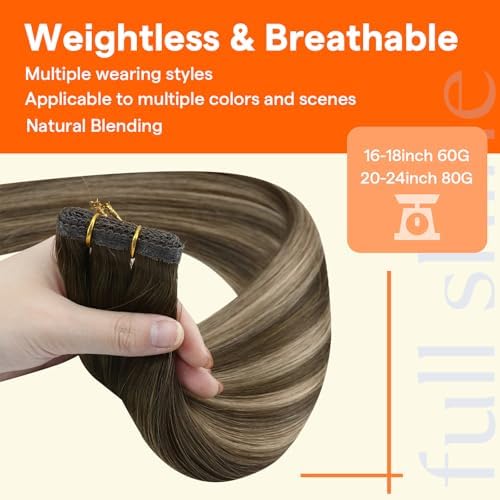 Full Shine Sew In Weft Hair Extensions Human Hair for Women 16 Inch 60g - Image 4