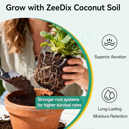 ZeeDix Coco Coir Pellets, 100 Pcs 30mm Seed Starter Soil Pods for Planting - Image 5
