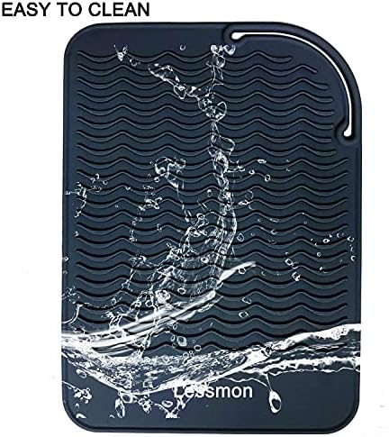 Lessmon Large Heat Resistant Mat for Hair Styling Tools, 11 x 7.5 in, Black - Image 7