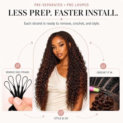 Human Crochet Hair for Black Women Feather Miracle Knots Crochet Human Hair - Image 4