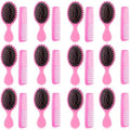 Nuogo 24Pcs Hair Brush Comb Set Mini Wet Detangler for Travel, Pink by Nuogo