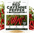 Red Cayenne Pepper Seeds for Planting | Hot Chili Peppers | 100 Seeds by CZGrain