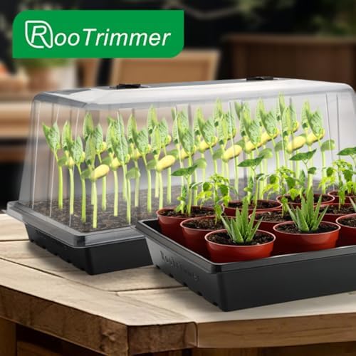 RooTrimmer 5-Pack 1020 Seed Starting Trays with Tall 7.3" Dome, No Hole - Image 6