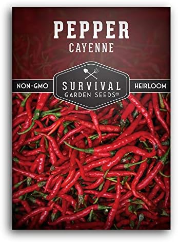 Cayenne Pepper Seeds for Planting - 1 Pack by SurvivalGardenSeeds