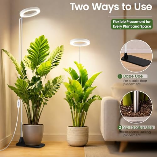 Grow Lights for Indoor Plants, 6.3" Full Spectrum Plant Light with Base - Image 2