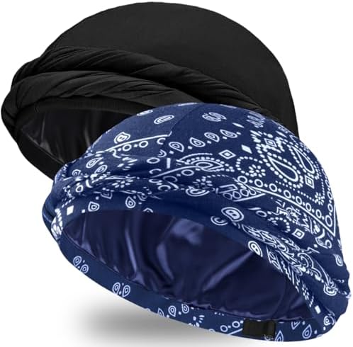 Ababalaya Upgraded Satin Lined Halo Turban Wave Cap by Ababalaya