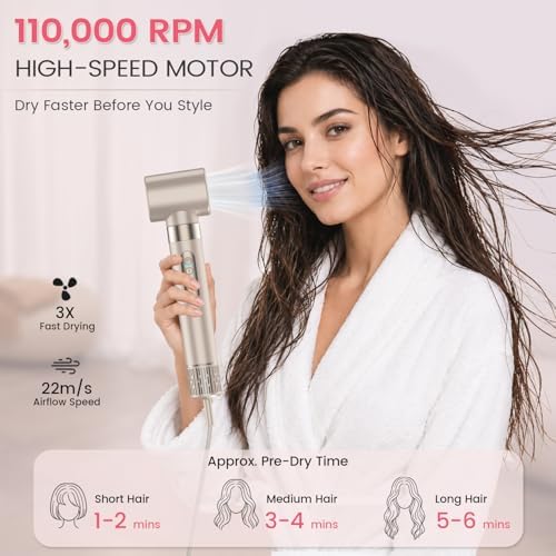 8-in-1 Hot Air Styler & Hair Dryer Brush Set with Auto-Wrap Curlers - Image 2