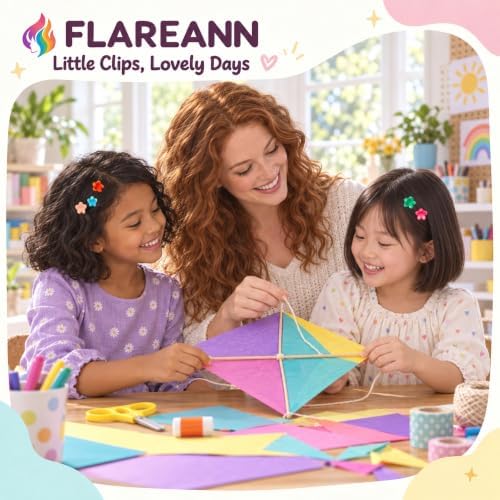 Mini Flower Hair Clips for Baby, 100 Pcs Toddler Hair Clips - Image 7