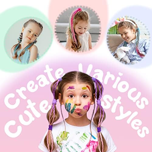 Dreamlover Colored Braided Hair Extensions for Kids, 12 Pieces - Image 5