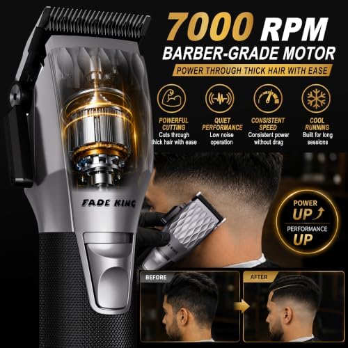 FADEKING Professional Hair Clippers for Men, 3-in-1 Grooming Kit - Image 3