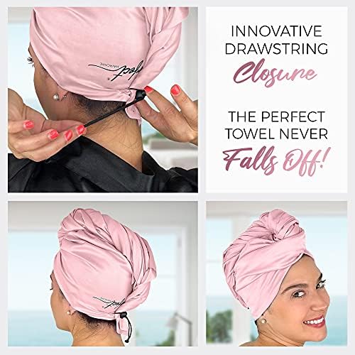 THE PERFECT HAIRCARE Microfiber Hair Plopping Towel Set – Super Absorbent Anti-Frizz Hair Drying Wrap + 2 Curl Scrunching Towels – Fast Drying, Lightweight Wrap for Women, Girls & All Hair Types - Image 4