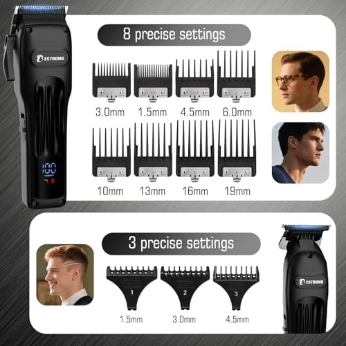 BESTBOMG® Hair Clippers for Men, Clipper, Trimmer & Shaver Set, BS-808A - Image 6