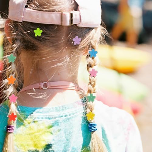 Mini Flower Hair Clip Flower Clips,Colorful Mini Hair Claw,for Women, Girls,Baby, Toddler Bangs Strong Grip Small Tiny Rainbow Hair Clips (50, Assorted) - Image 5