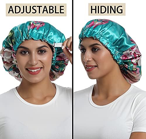 Satin Bonnet Silk Sleep Cap,Hair Bonnet for Braids Curly Hair - Image 4