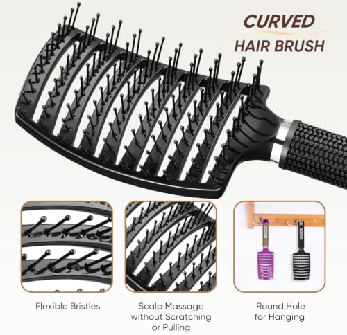Hair Brush for Wet & Dry Hair, Detangler Brush for Women & Men - Image 2