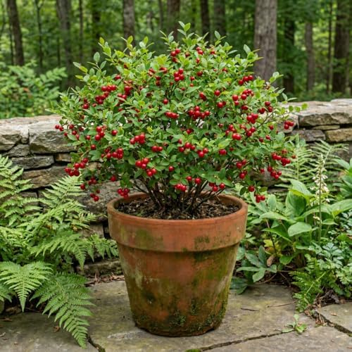 Huckleberry Tree Live Plant, Outdoor Garden Berry Bush, 6-10 Inch Tall by AKTRD