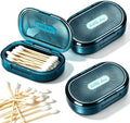 Travel Qtip Holder with Lid,2 Pcs Portable Swab Container,Blue by ESEHGS