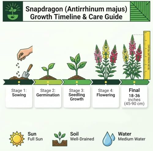Snapdragon Seeds for Planting, Tall Mix Perennial Flower, 1500 Garden Seeds - Image 4