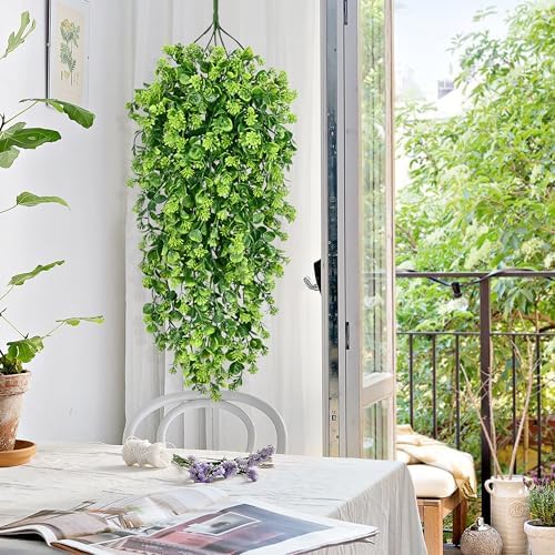 Waipfaru 4Pcs Fake Hanging Plants 3ft Fake Plants Vines Greenery - Image 2