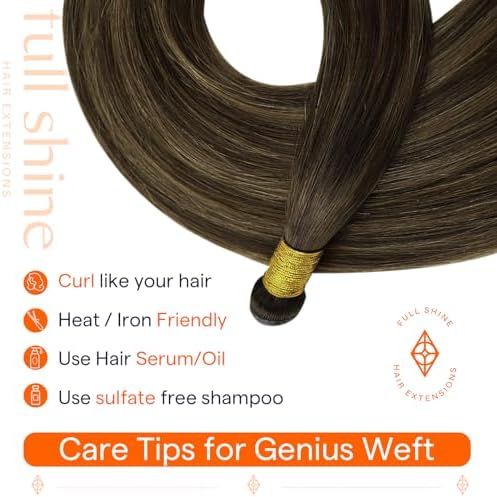 Full Shine Hand Tied Weft Human Hair Extensions Sew In 20 Inch 80g - Image 6